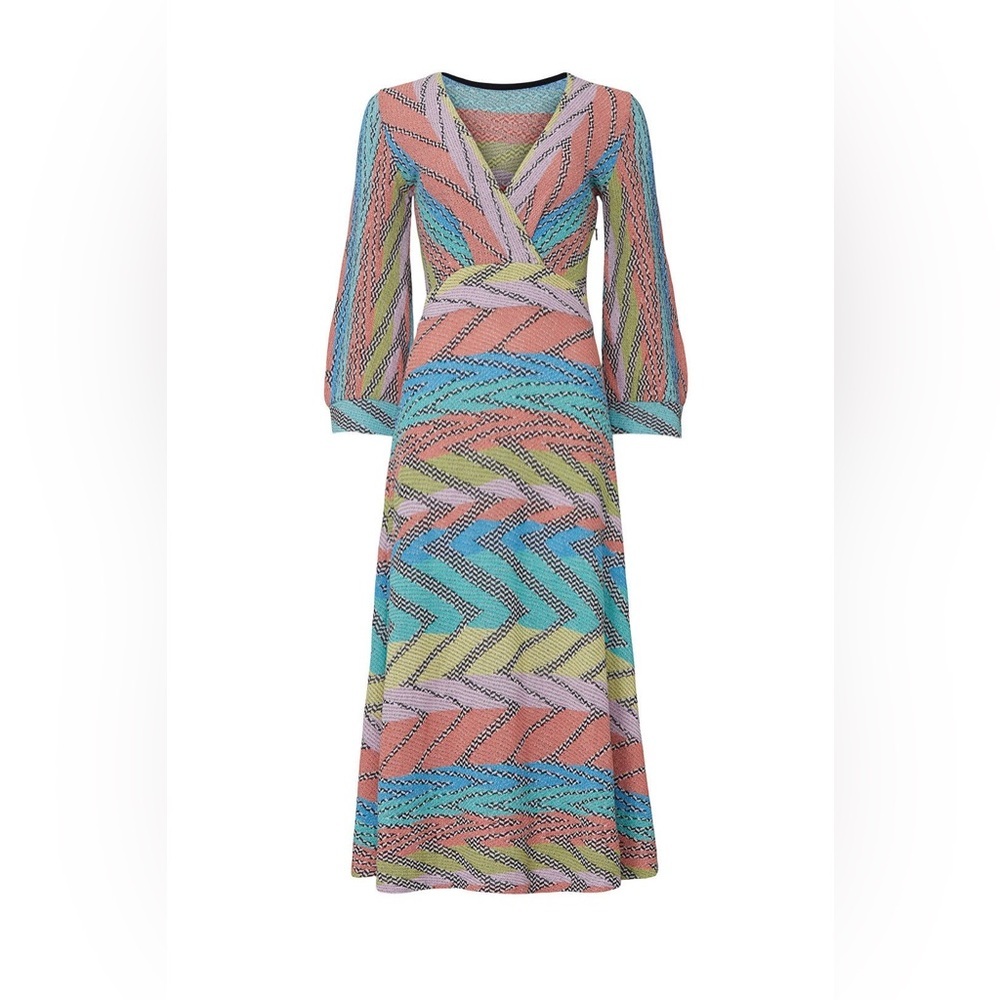 Rare Aldo Martins Womens  Zig Zag Midi Dress
